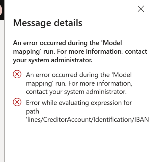 Camt.054 als Default for model mapping setzen