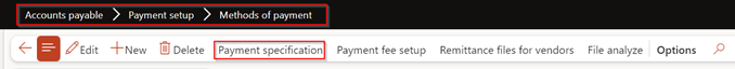 Payment specification Einrichtung am QR-Zahlungsmittel