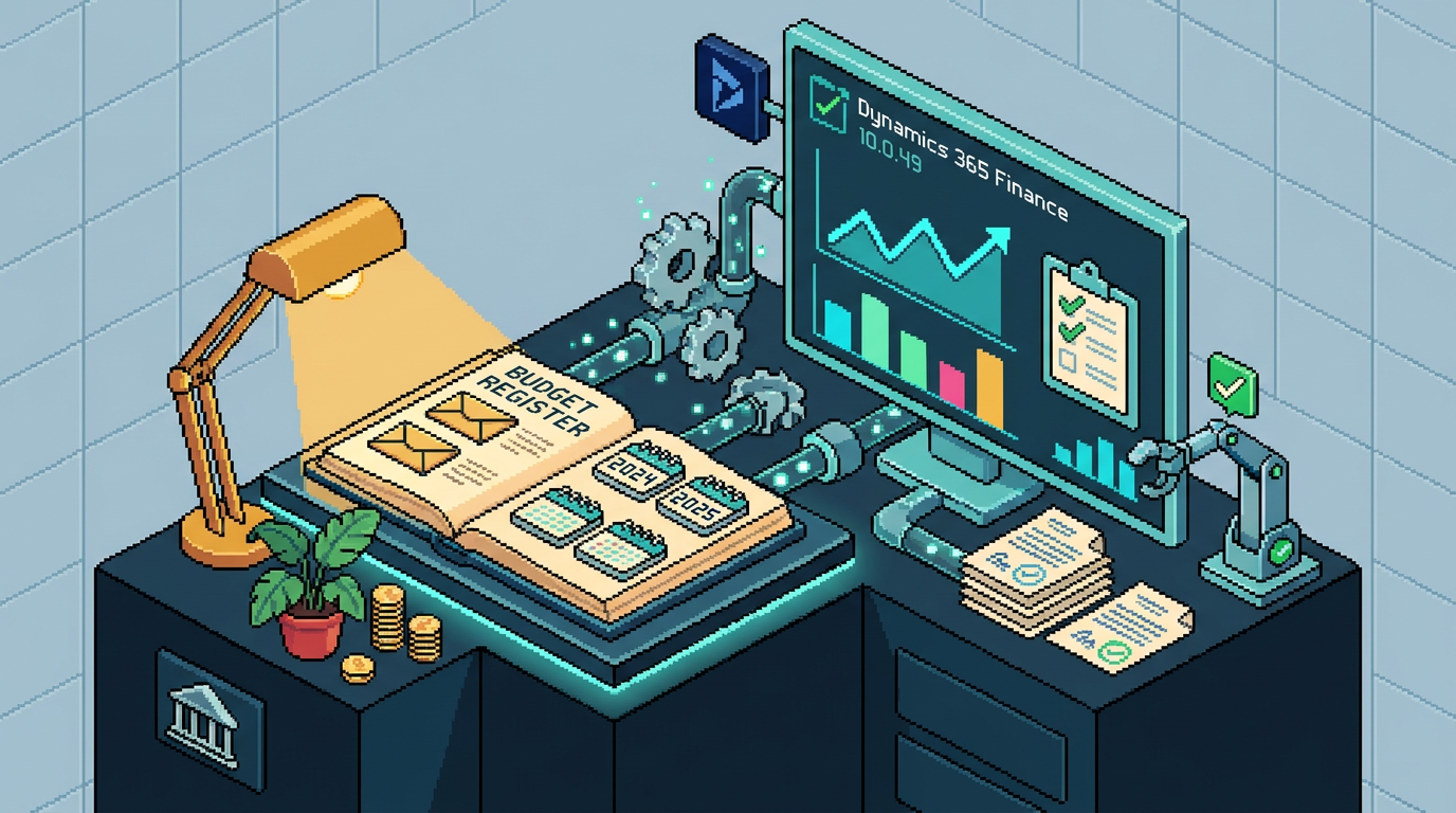 Pixel art cover: Budget Register Entries Page Performance in Dynamics 365 Finance 10.0.49