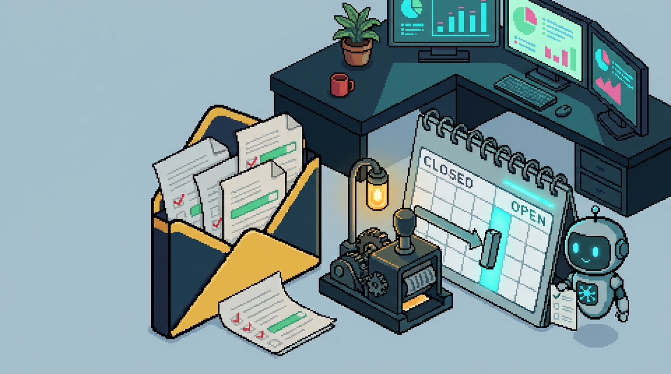 Pixel art cover: Dynamics 365 Finance 10.0.49: Automatic Accounting Date Advancement in Budget-Controlled Procurement