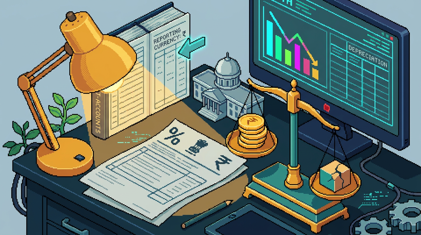 Pixel art cover: Dynamics 365 Finance 10.0.49: Reporting Currency for India Income Tax Depreciation