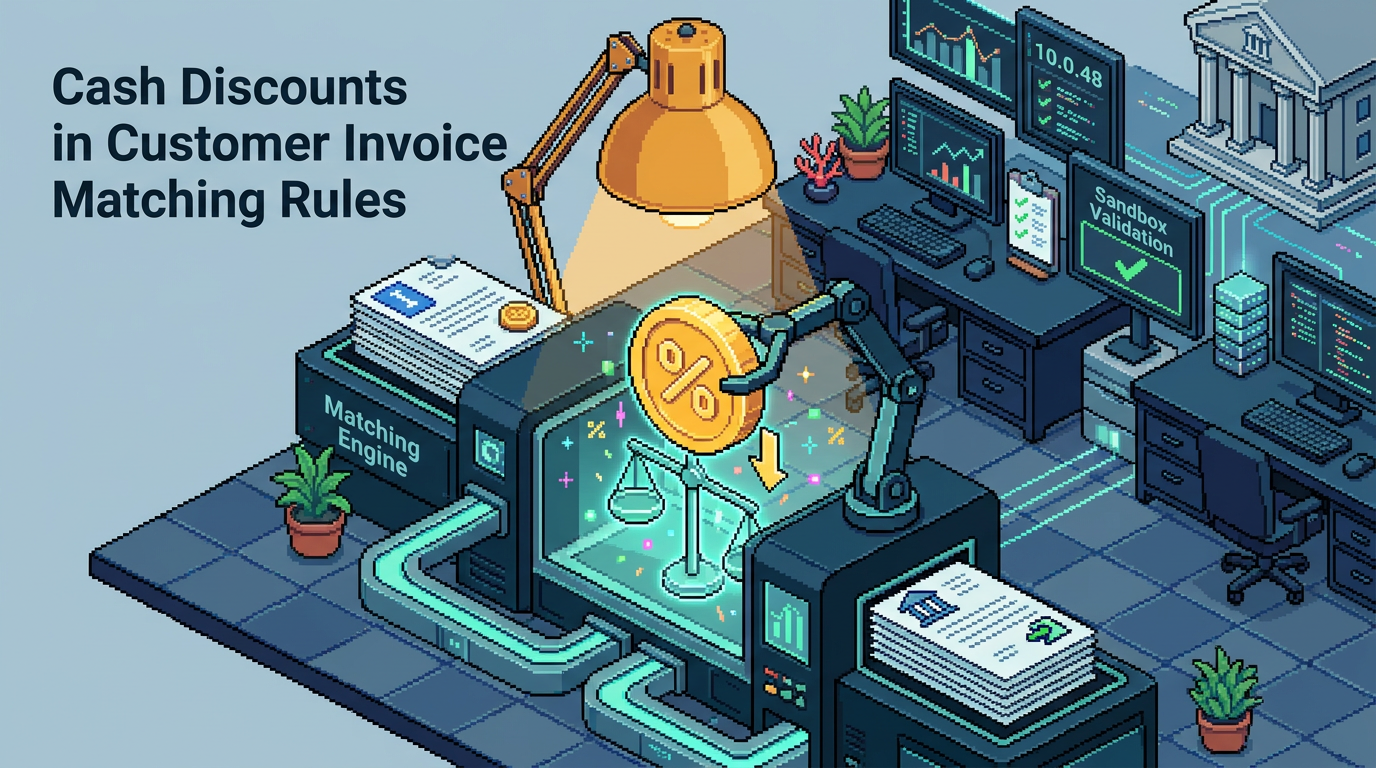 Pixel art cover: Dynamics 365 Finance 10.0.48: Cash Discounts in Customer Invoice Matching Rules